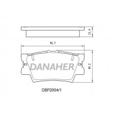DBP2004/1 DANAHER Комплект гальмівних колодок дисковий гальм