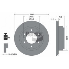 BDS1395 BENDIX Braking Гальмівний диск