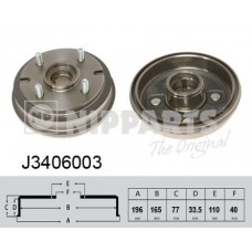 J3406003 NIPPARTS Гальмівний барабан