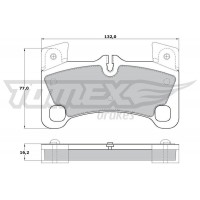 TX 17-15 TOMEX Brakes КомплеК т гальмівних колодок, дискове гальмо