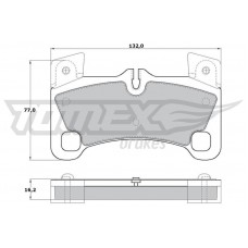 TX 17-15 TOMEX Brakes КомплеК т гальмівних колодок, дискове гальмо