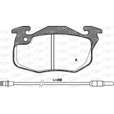 BPA0192.12 OPEN PARTS Комплект гальмівних колодок дисковий гальм
