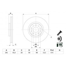 0 986 479 G82 BOSCH Гальмівний диск