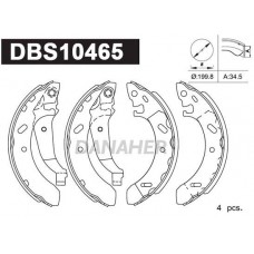 DBS10465 DANAHER Комплект гальмівних колодок