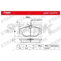 SKBP-0010175 Stark Комплект гальмівних колодок дисковий гальм