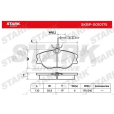 SKBP-0010175 Stark Комплект гальмівних колодок дисковий гальм