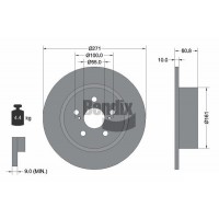 BDS2080 BENDIX Braking Гальмівний диск