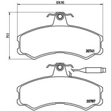 P 23 022 BREMBO КомплеК т гальмівних колодок, дискове гальмо