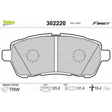 302220 VALEO Комплект гальмівних колодок дисковий гальм