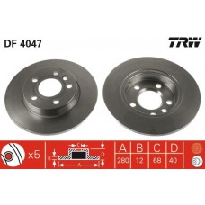DF4047 TRW Гальмівний диск