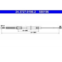 24.3727-0196.2 ATE Тросик, cтояночный тормоз