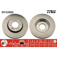 DF4308S TRW Гальмівний диск