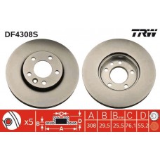 DF4308S TRW Гальмівний диск