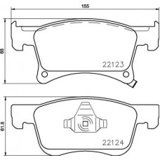 P 59 083 BREMBO Комплект гальмівних колодок дисковий гальм