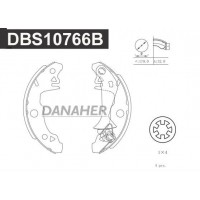 DBS10766B DANAHER Комплект гальмівних колодок