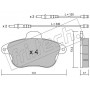 191.0 fri.tech. Комплект гальмівних колодок дисковий гальм