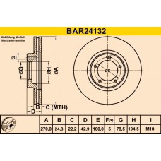 BAR24132 BARUM Гальмівний диск