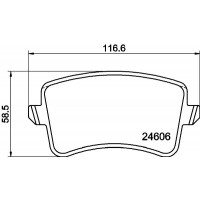 8DB 355 025-391 HELLA Комплект гальмівних колодок дисковий гальм