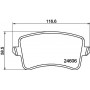 8DB 355 025-391 HELLA Комплект гальмівних колодок дисковий гальм