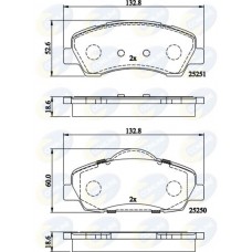 CBP02199 COMLINE Комплект гальмівних колодок дисковий гальм