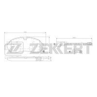 BS-1368 ZEKKERT Комплект гальмівних колодок дисковий гальм