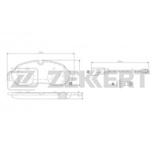 BS-1368 ZEKKERT Комплект гальмівних колодок дисковий гальм