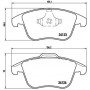 P 24 076 BREMBO Комплект гальмівних колодок дисковий гальм