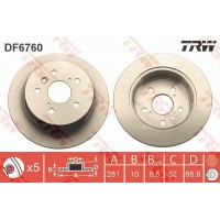 DF6760 TRW Гальмівний диск