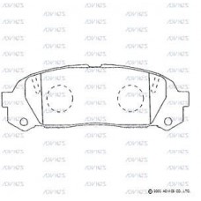 SN293 ADVICS Комплект гальмівних колодок дисковий гальм