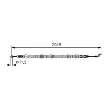 1 987 482 017 BOSCH Тросик, cтояночный тормоз