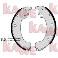 03130 KAWE Комплект гальмівних колодок