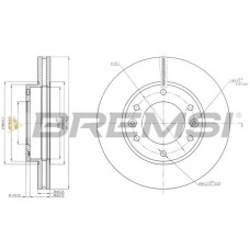 CD7612V BREMSI Гальмівний диск