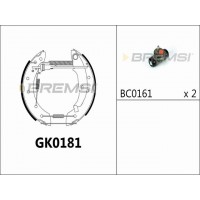GK0181 BREMSI Комплект гальмівних колодок