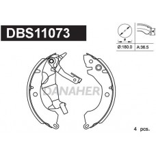 DBS11073 DANAHER Комплект гальмівних колодок