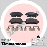 24421.170.2 ZIMMERMANN Комплект гальмівних колодок дисковий гальм