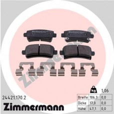 24421.170.2 ZIMMERMANN Комплект гальмівних колодок дисковий гальм