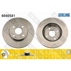 6040581 GIRLING Гальмівний диск