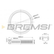 FA2081 BREMSI Повітряний фільтр