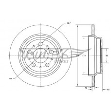 TX 71-17 TOMEX Brakes Гальмівний диск