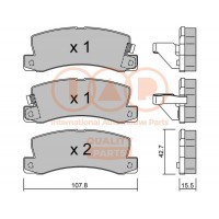 704-17097P IAP QUALITY PARTS Комплект гальмівних колодок дисковий гальм
