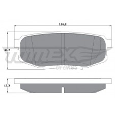 TX 17-78 TOMEX Brakes Комплект гальмівних колодок дисковий гальм