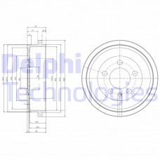 BF463 DELPHI Гальмівний барабан