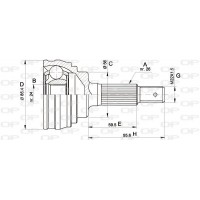CVJ5067.10 OPEN PARTS Шарнирный комплект, Привідний вал