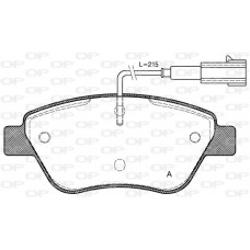 BPA0858.01 OPEN PARTS Комплект гальмівних колодок дисковий гальм