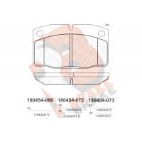 RB0454 R BRAKE Комплект гальмівних колодок дисковий гальм