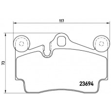 P 85 070 BREMBO Комплект гальмівних колодок дисковий гальм