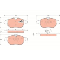 GDB1613 TRW Комплект гальмівних колодок дисковий гальм