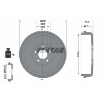 94045400 TEXTAR Гальмівний барабан