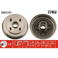DB4181 TRW Гальмівний барабан