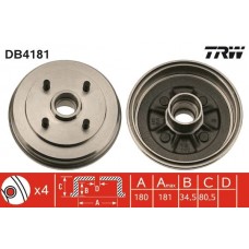 DB4181 TRW Гальмівний барабан